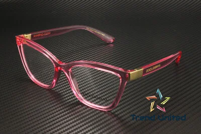 DOLCE & GABBANA DG5076 3097 Transparent Pink Demo Lens 55 mm Women