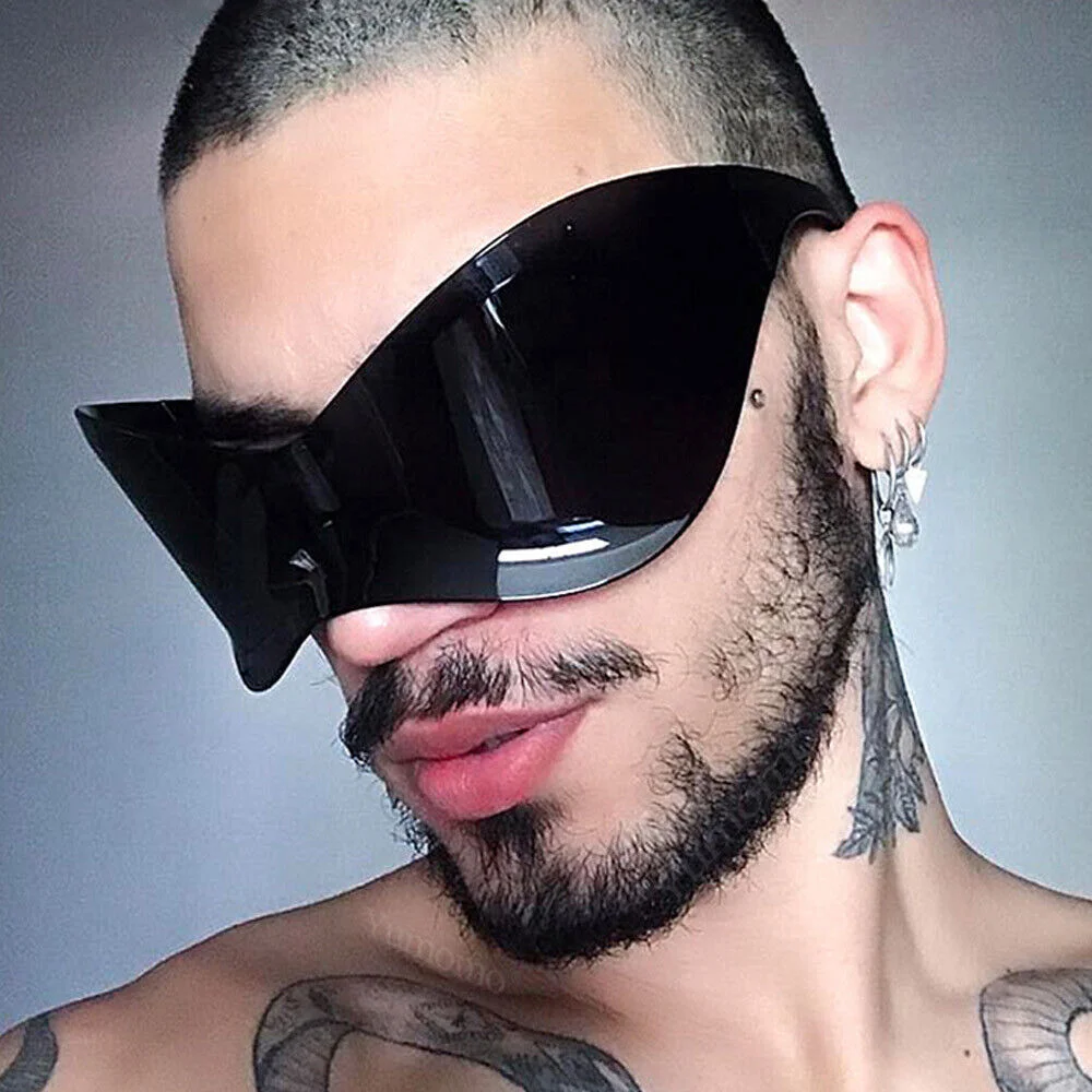Oversized Square Sunglasses New Women Punk Goggle Sun Glasses Men Trends Brand Designer Shades Eyewear Letter Eyeglasses UV400