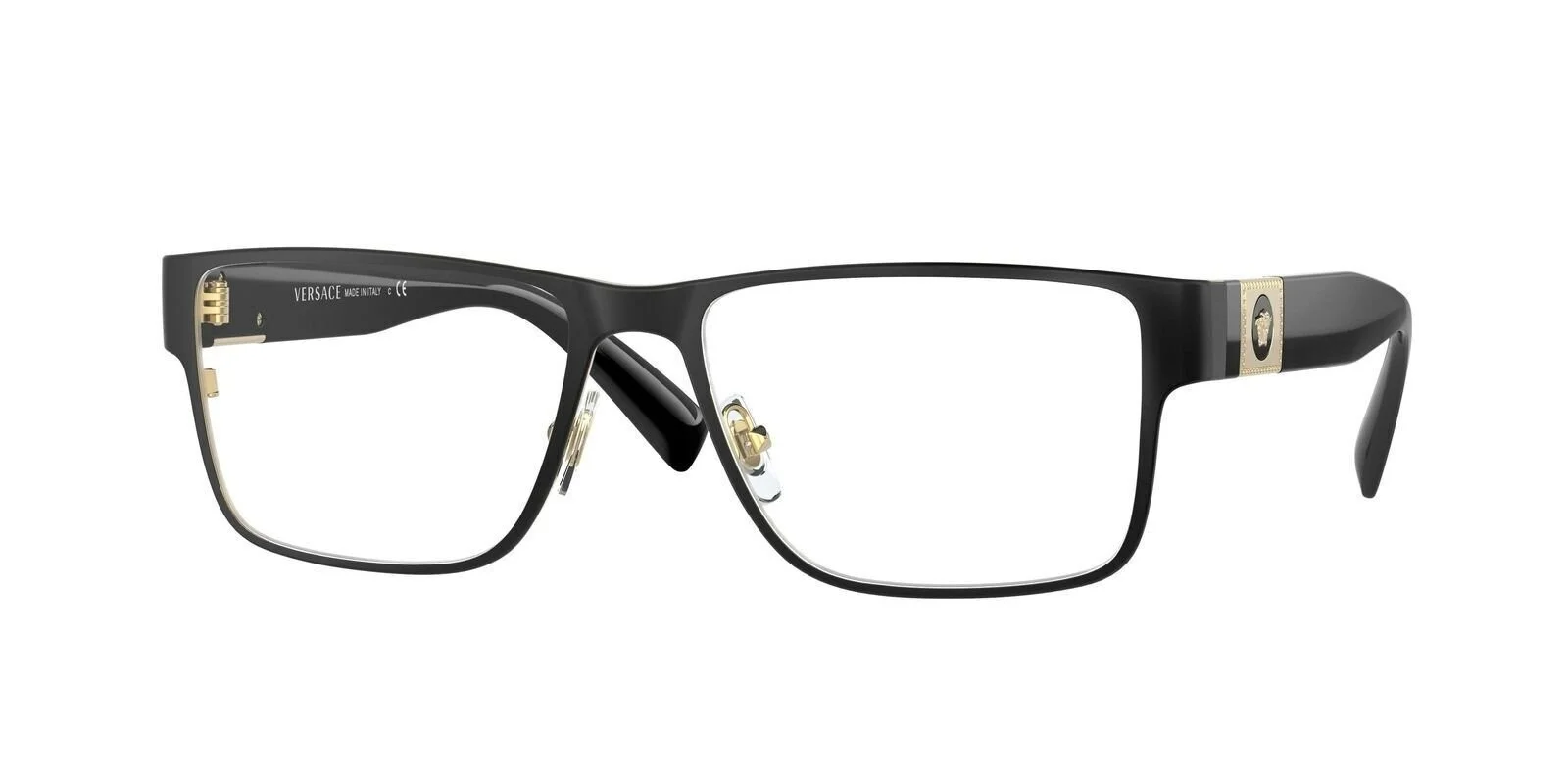 Versace VE 1274 1436 55mm Black Metal Rectangle Eyeglasses 55mm 2